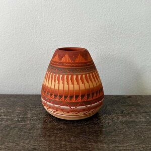 Vintage Multi-colored Southwestern style Pottery Vase
